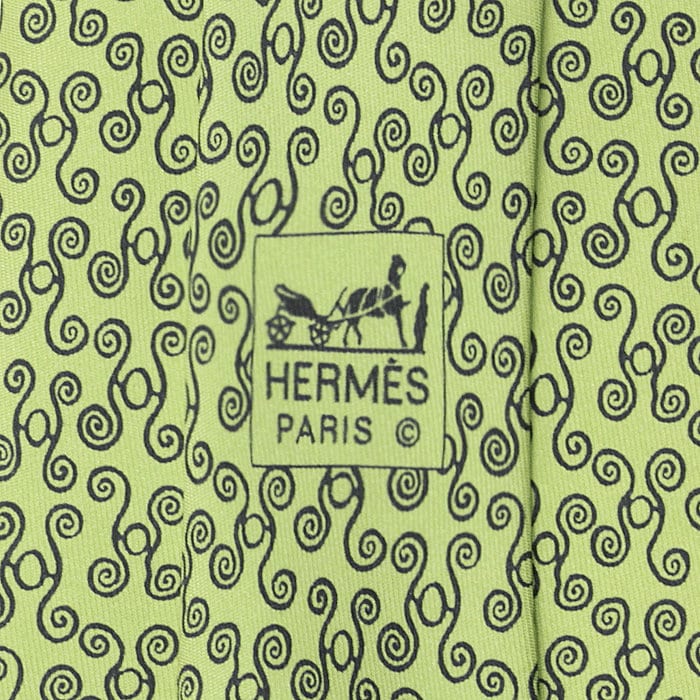 Hermes Men's Silk Tie H Geometric Pattern 5256 | Necktie Cravate