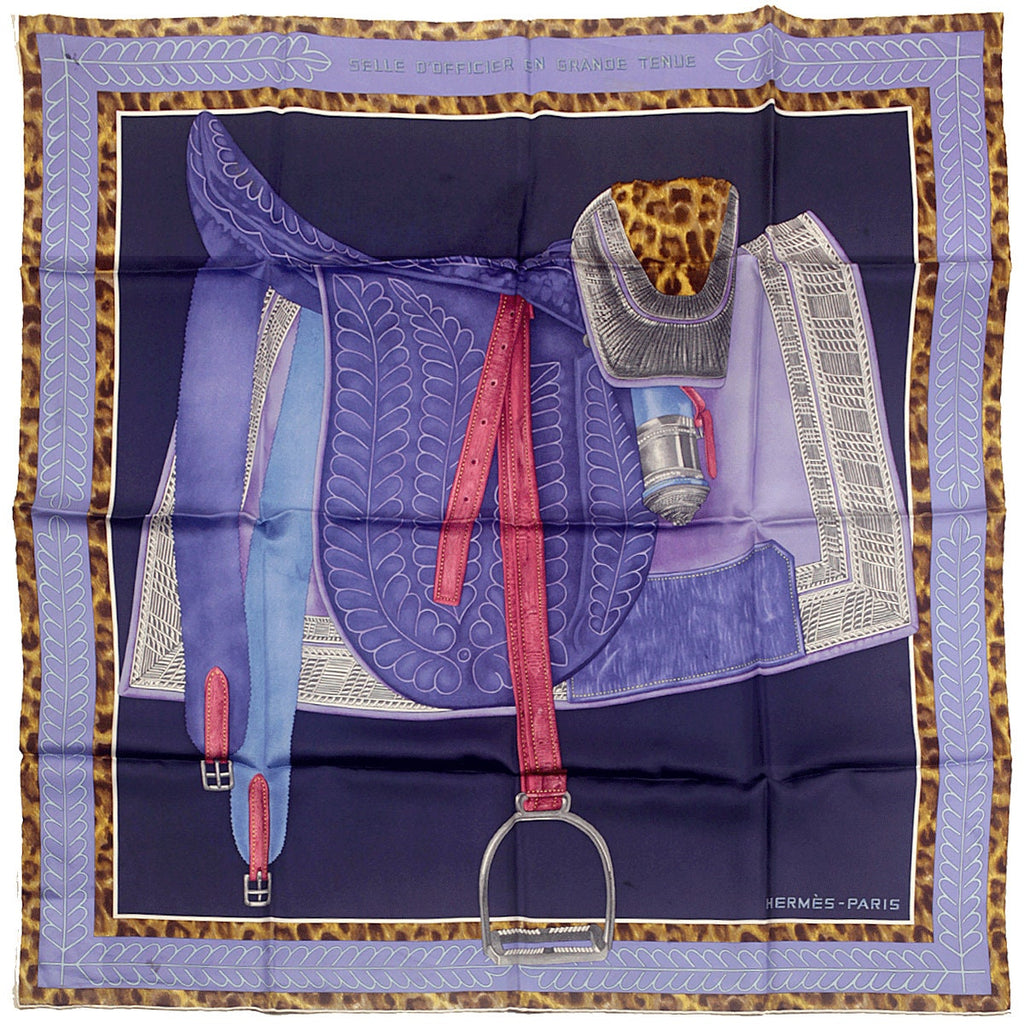 Hermes Scarf "Selle d'Officier en Grand Tenue" by Wlodek Kaminski 90cm Silk | Carre Foulard