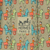 Hermes Men's Silk Tie Whimsical Chariots Pattern 7683 | Necktie Cravate