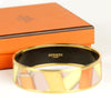 Hermes Bracelet 70 Wide Gold Enamel Brazil | Bangle GHW