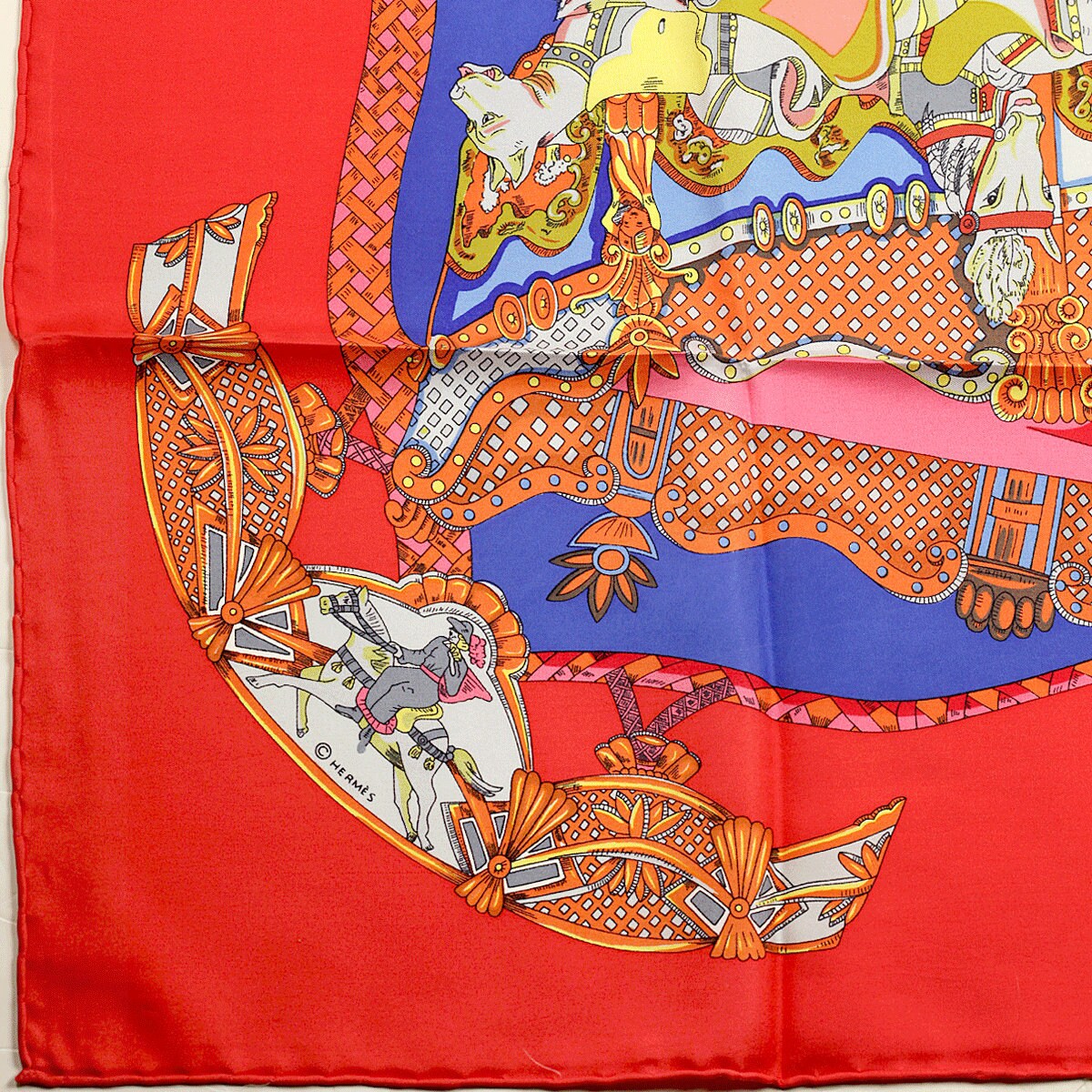 Hermes Scarf "Tournez Manege" by Annie Faivre 90cm Silk