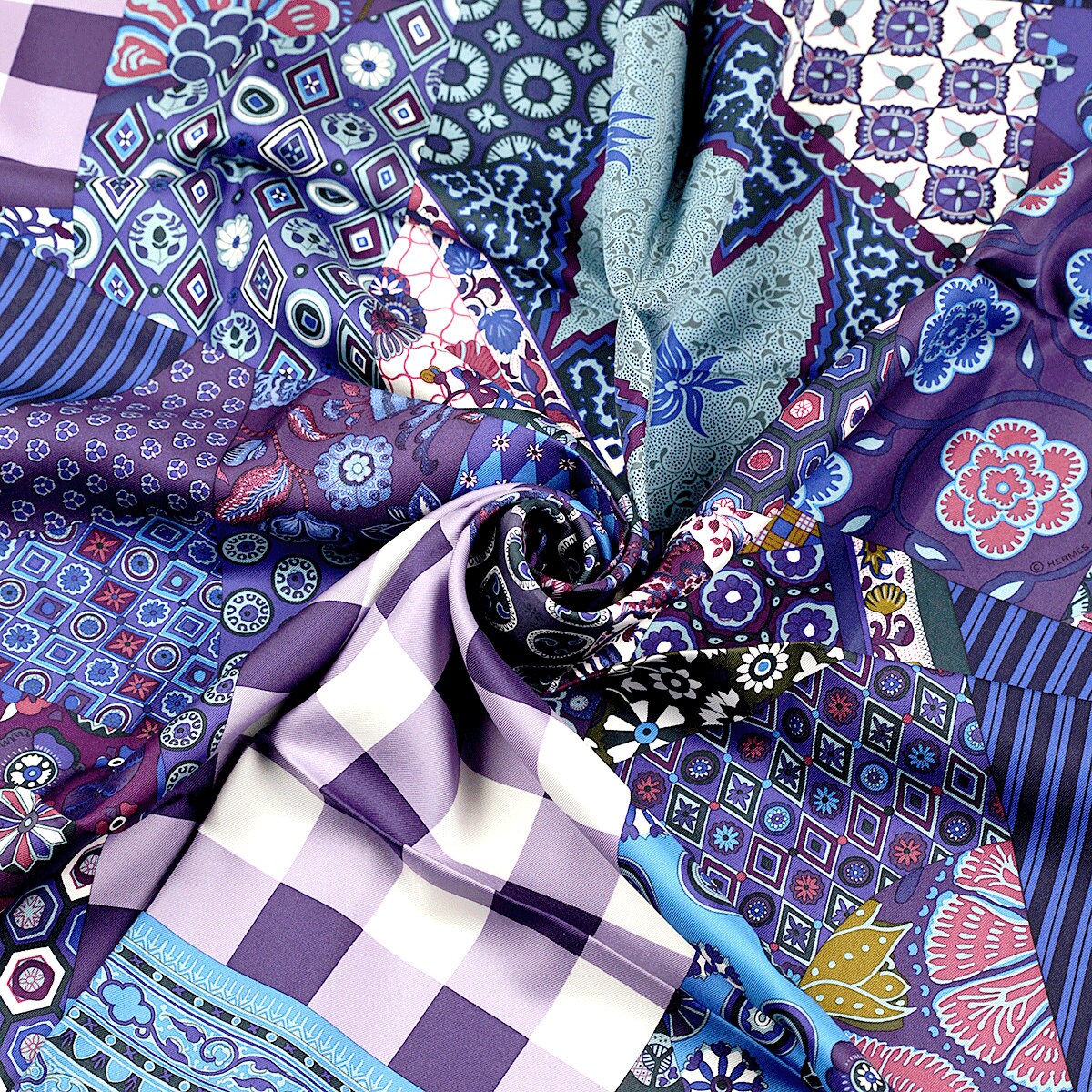 Hermes Scarf "L'Art du Sarasa" by Aline Honore 90cm Silk | Carre Foulard