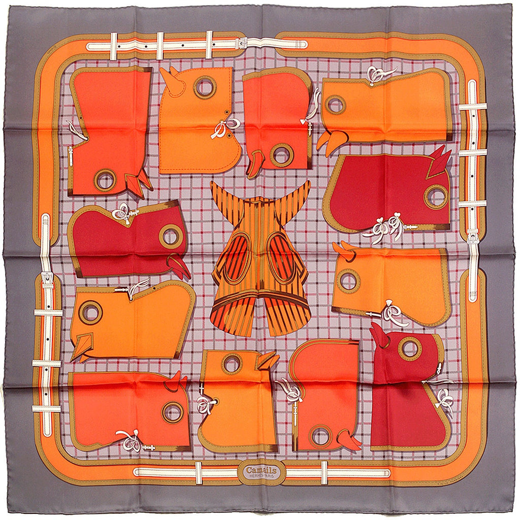 Hermes Scarf "Camails" by Francoise De La Perriere 90cm Silk | Carre