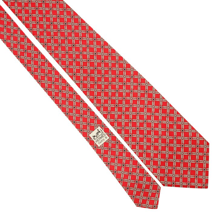 Hermes Men's Silk Tie Paper Clips Pattern 5549 | Necktie Cravate