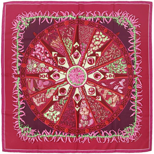 Hermes Scarf "Aux Pays de Epices" by Annie Faivre 90cm Silk | Carre Foulard