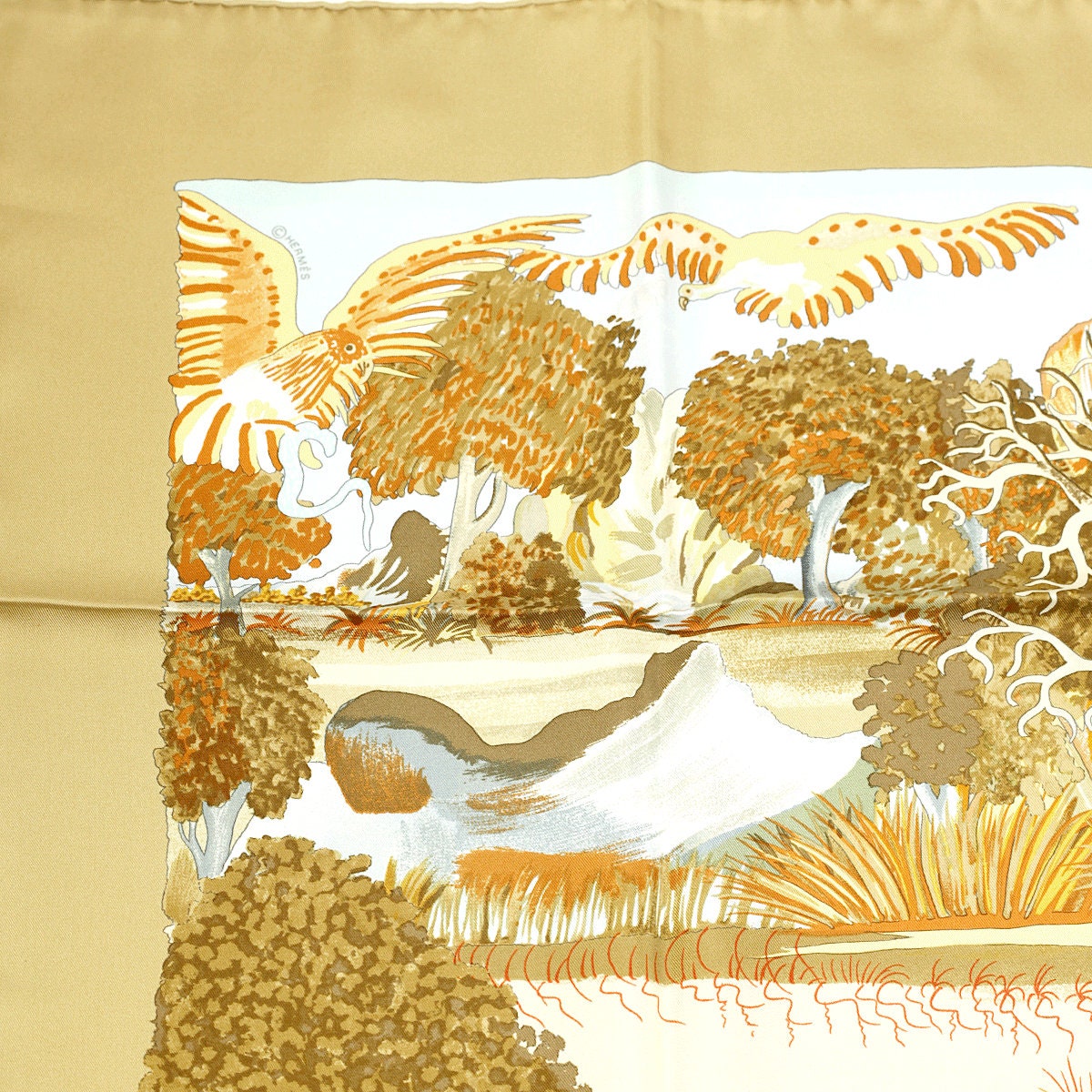 Hermes Scarf "Nuba Mountain" by Sefedin Kwumi 90cm Silk | Carre Foulard