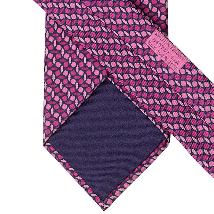 Hermes Men's Silk Tie Modern Geometric Pattern 645753 | Necktie Cravate