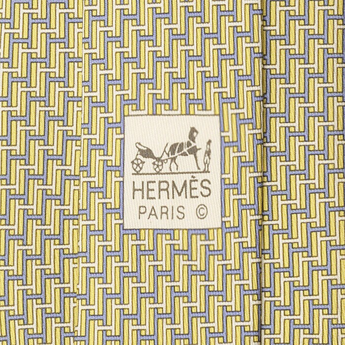 Hermes Men's Silk Tie Compact Discs Pattern 645680 | Necktie Cravate