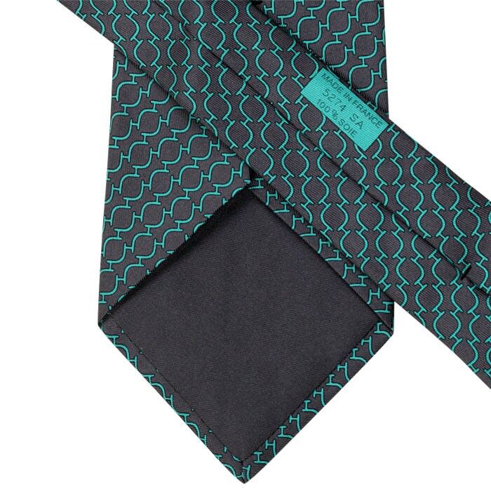 Hermes Men's Silk Tie H Geometric Pattern 5274 | Necktie Cravate