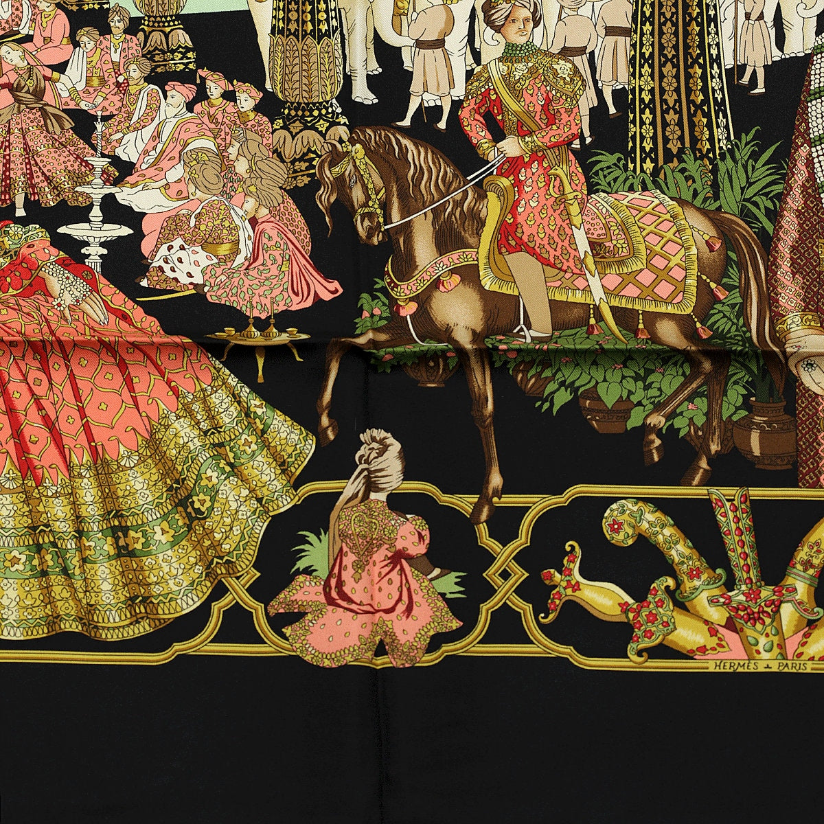 Hermes Scarf "Splendeur des Maharajas" by Catherine Baschet 90cm Silk