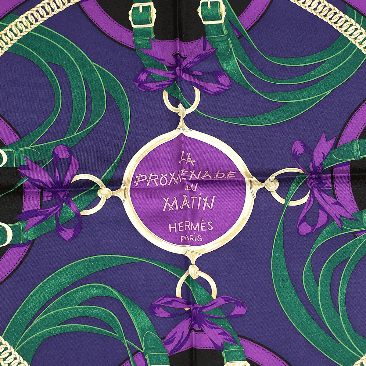 Hermes Scarf "Promenade du Matin" by Henri d'Origny 90cm Silk | Carre Foulard