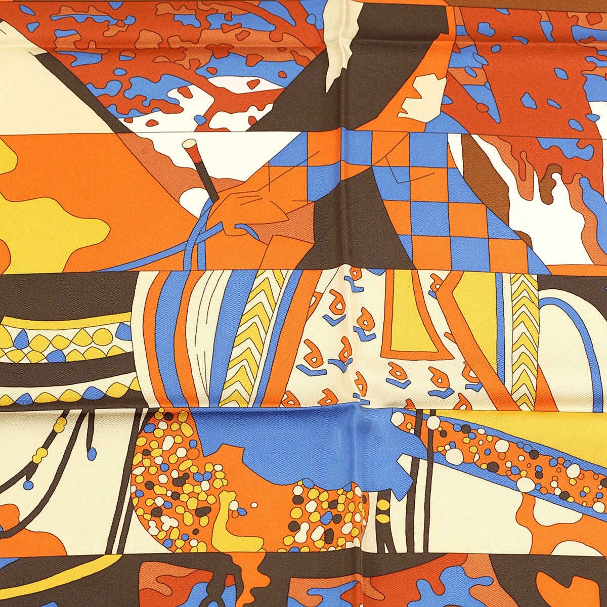 Hermes Scarf "Dix Cavaliers" by Cyrille Diatkine 90cm Silk | Foulard Carre