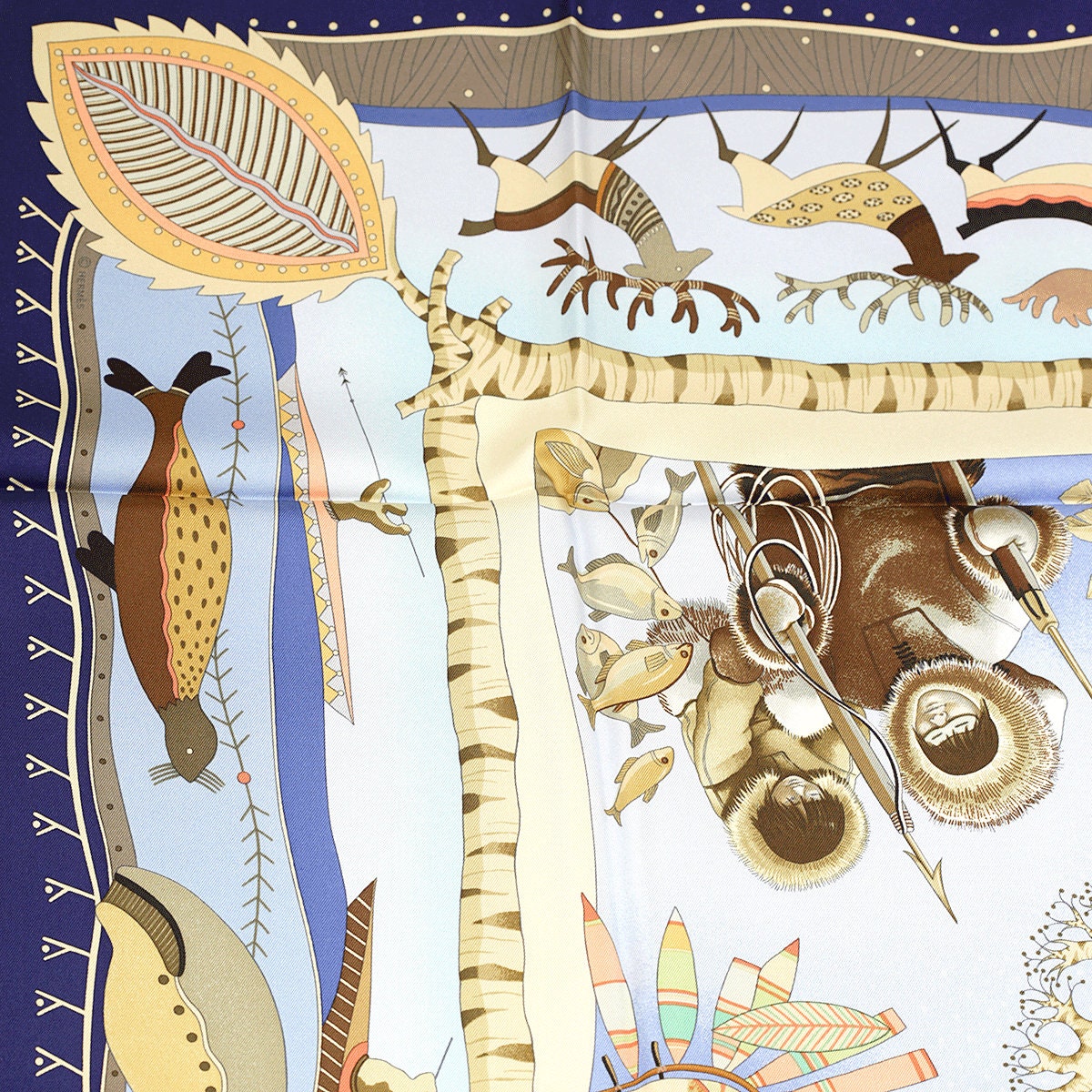 Hermes Scarf "Vie du Grand Nord" by Aline Honore 90cm Silk | Foulard Carre