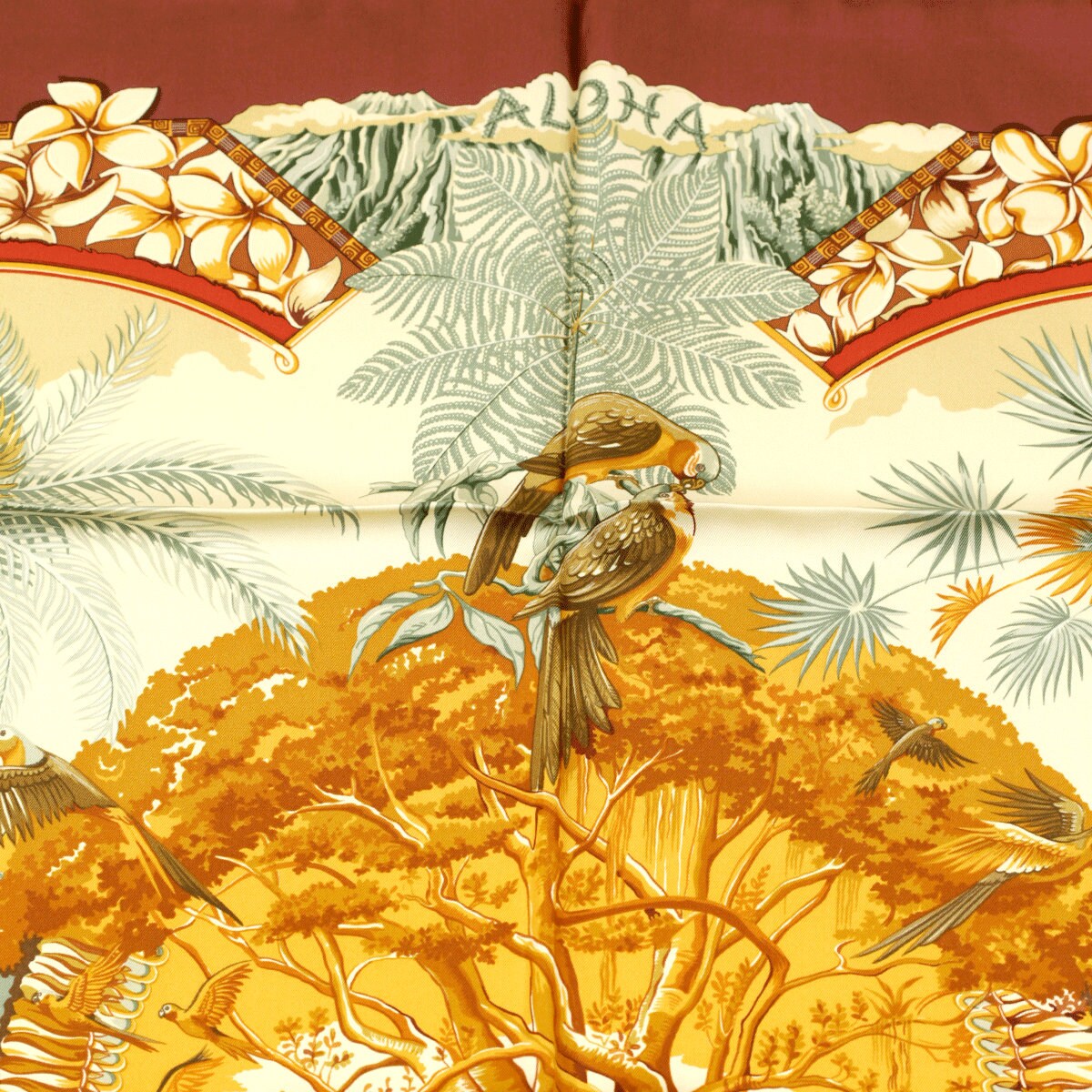 Hermes Scarf "Aloha" by Laurence Bourthoumieux 90cm Silk | Carre Foulard