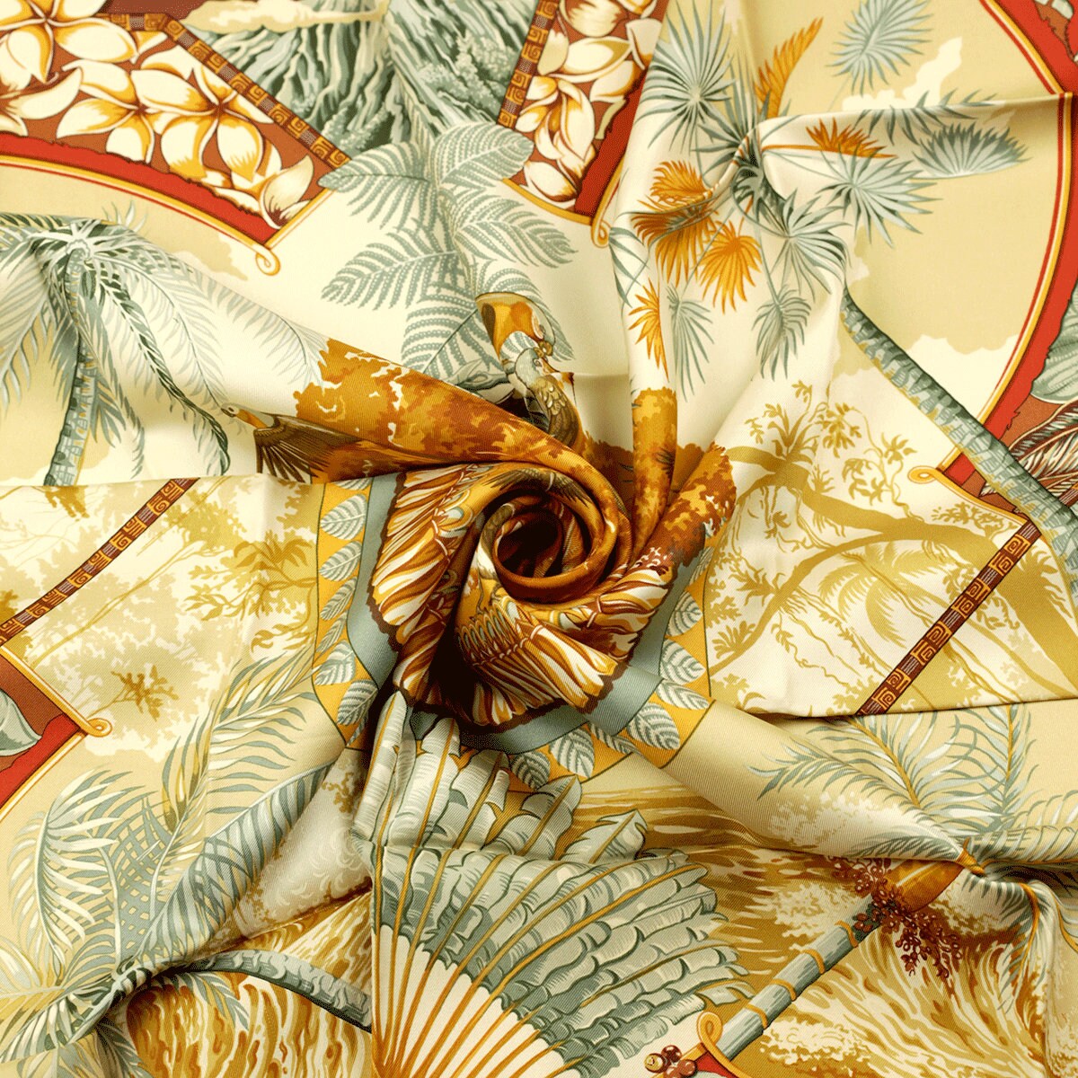 Hermes outlets silk scarf Aloha