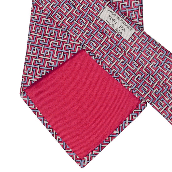 Hermes Men's Silk Tie Geometric Pattern 5081 | Necktie Cravate