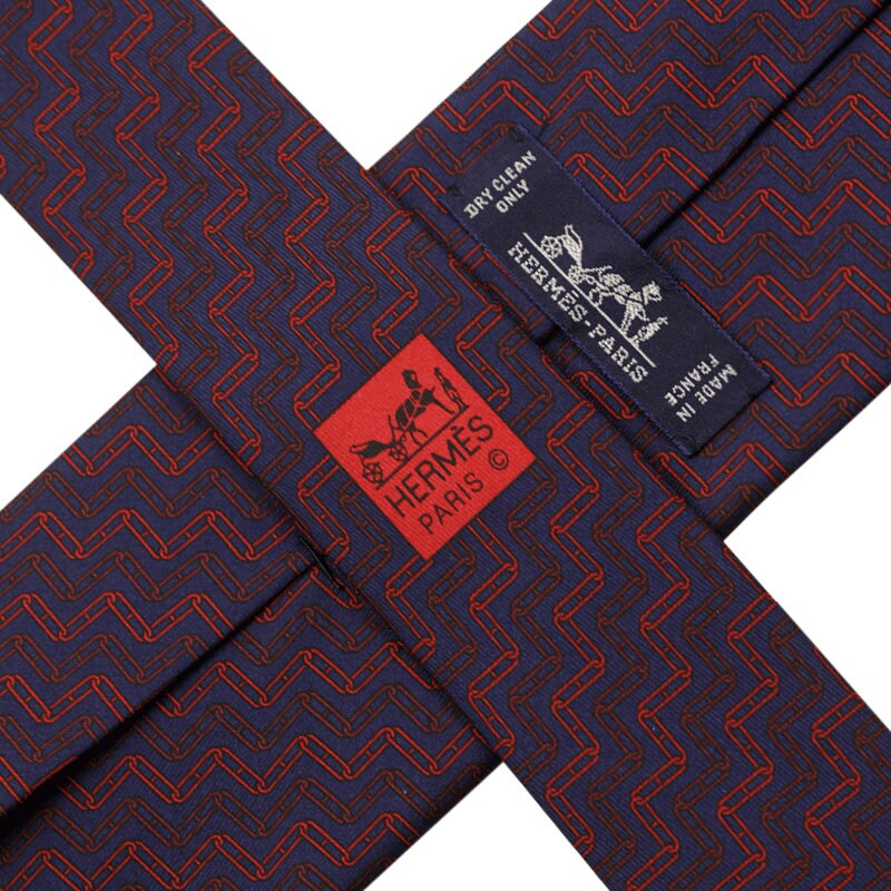 Hermes Men's Silk Tie Paper Clips Pattern 5662 | Necktie Cravate
