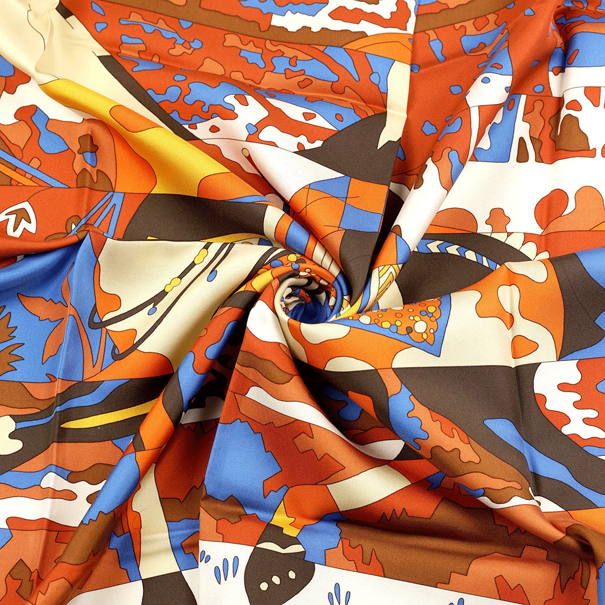 Hermes Scarf "Dix Cavaliers" by Cyrille Diatkine 90cm Silk | Foulard Carre