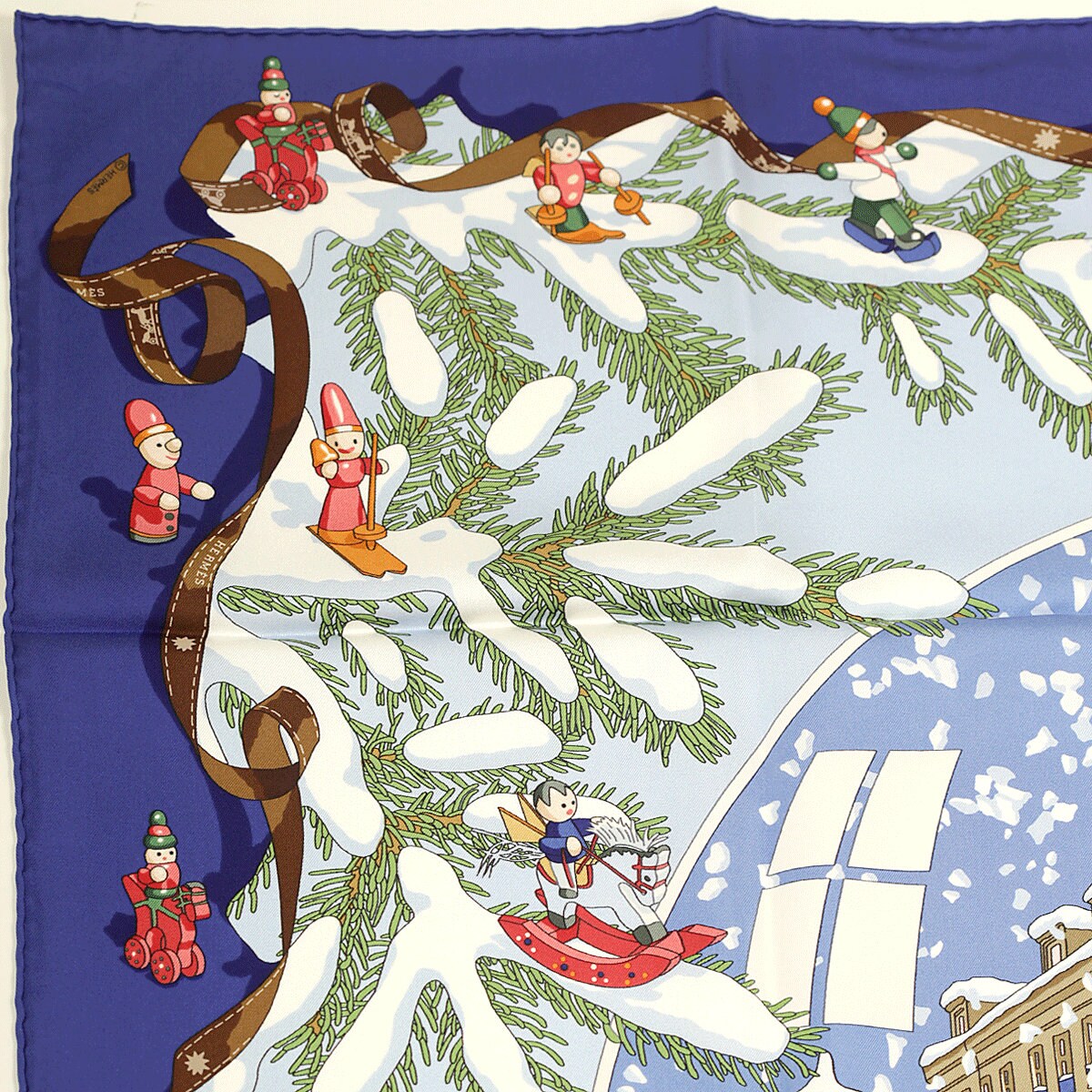 Hermes Scarf "Noel au 24 Faubourg" by Dimitri Rybaltchenko 90cm Silk | Carre Foulard