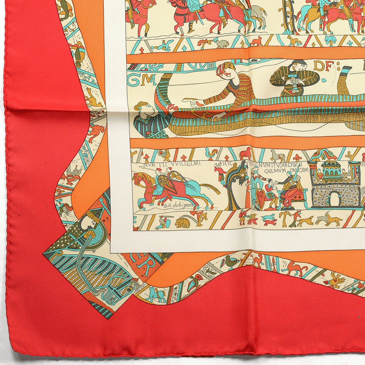 Hermes Scarf "A la Gloire de Guillaume" by Loic Dubigeon 90cm Silk | Carre Foulard