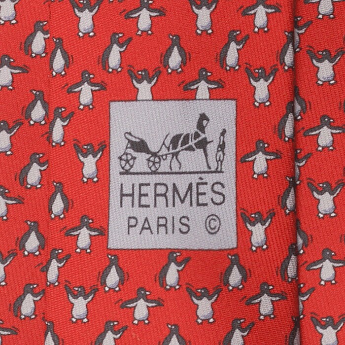 HERNES ネクタイ【ペンギン柄】 Yahoo!オークション -「エルメス ネクタイ ペンギン」(ネクタイ