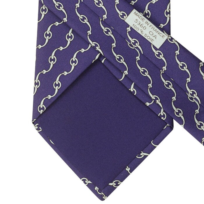 Hermes Men's Silk Tie Equestrian Geometric Pattern 5360 | Necktie Cravate