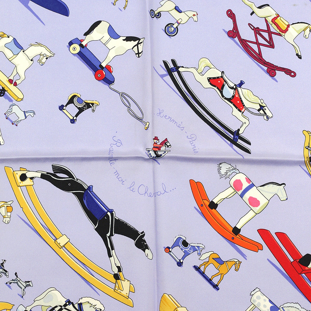 Hermes Scarf "Raconte-Moi le Cheval" by Dimitri Rybaltchenko 90cm Silk | Carre Foulard