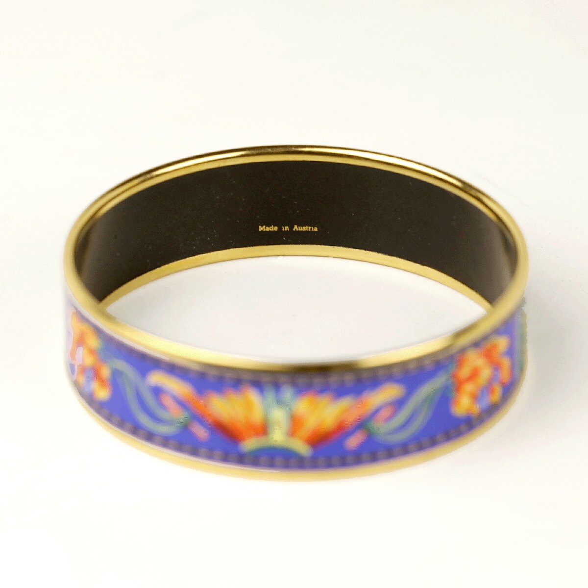 Hermes Bracelet 65 Wide Gold Enamel | Bangle GHW