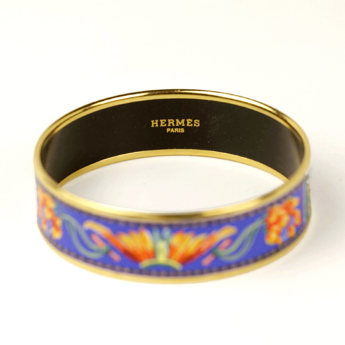 Hermes Bracelet 65 Wide Gold Enamel | Bangle GHW