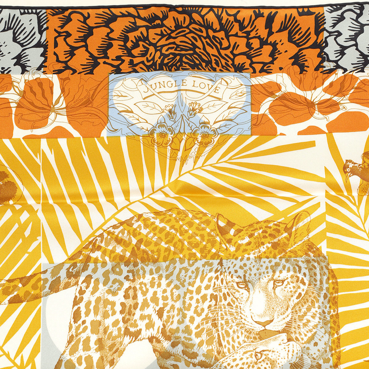 Hermes Scarf "Jungle Love au Tampon" by Robert Dallet and Giancarlo Pagni 70cm Silk | Foulard Carre