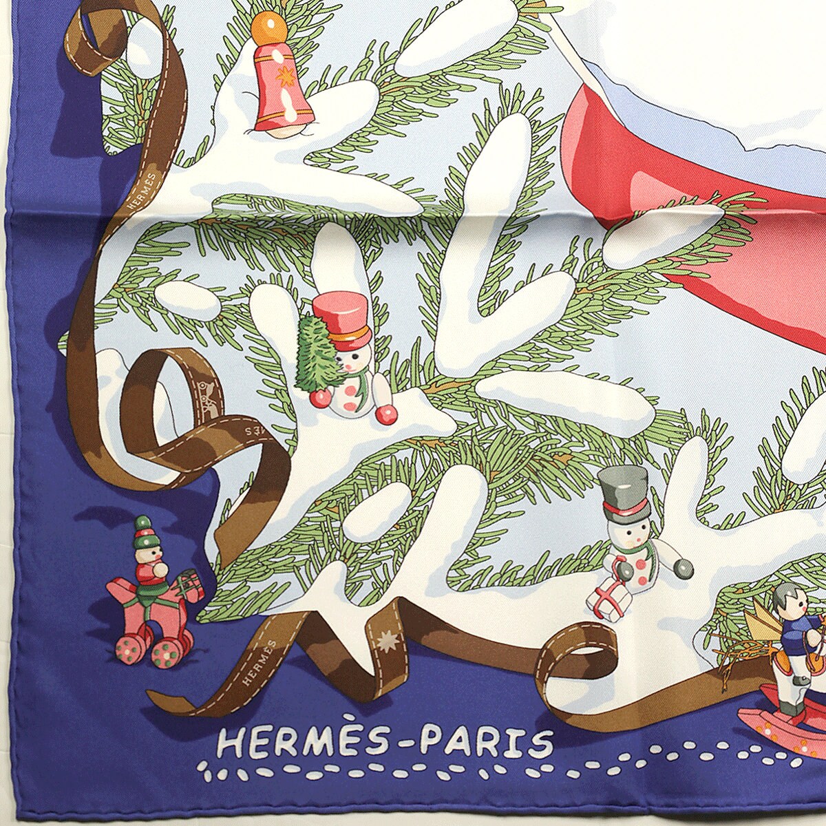 Hermes Scarf "Noel au 24 Faubourg" by Dimitri Rybaltchenko 90cm Silk | Carre Foulard