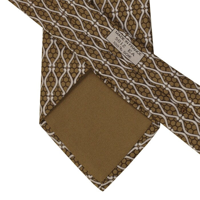 Hermes Men's Silk Tie Geometric Pattern 5012 | Necktie Cravate