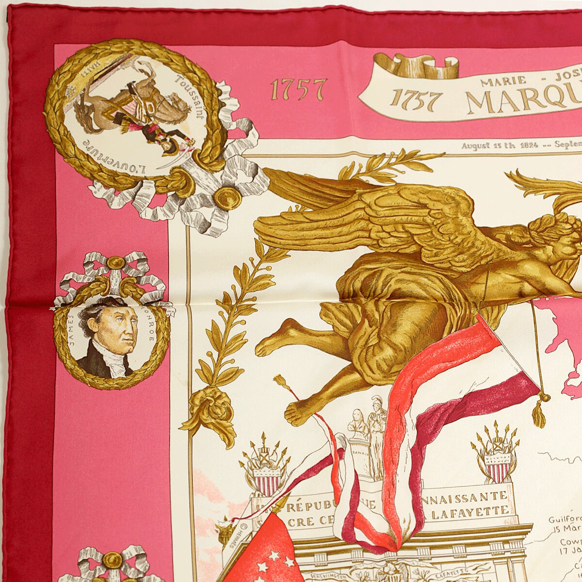 Hermes Scarf "Marquis de Lafayette" by Kermit Oliver 90cm Silk | GRAIL Carre Foulard