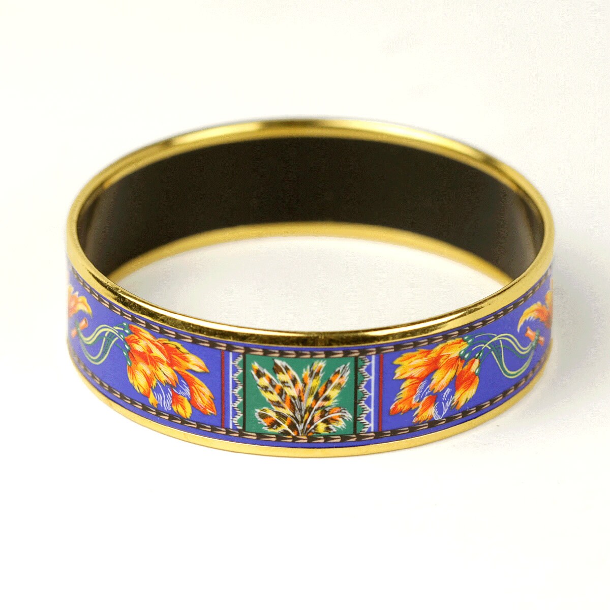 Hermes Bracelet 65 Wide Gold Enamel | Bangle GHW