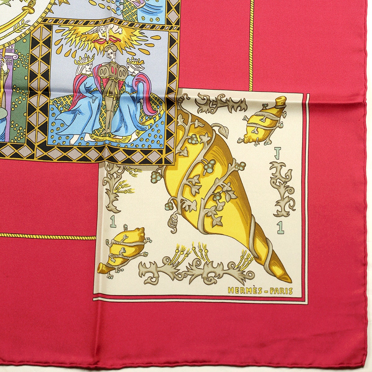 Hermes Scarf "Le Tarot" by Annie Faivre 90cm Silk | Carre Foulard