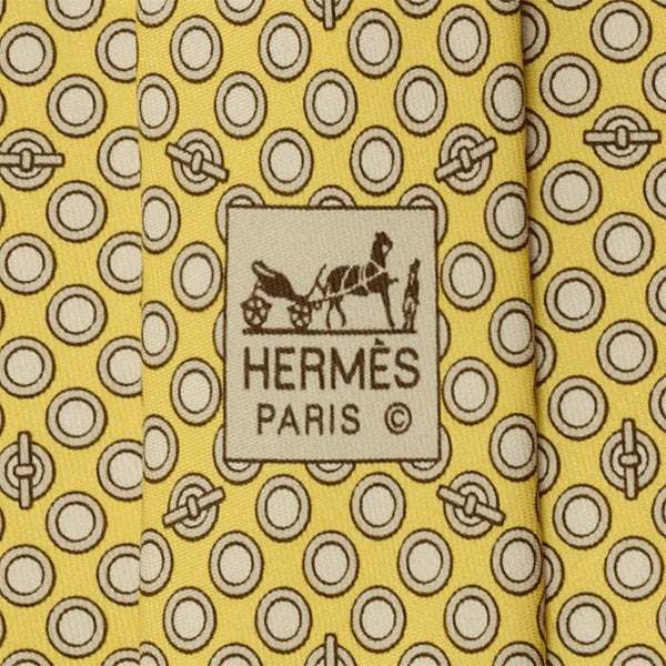 Hermes Men's Silk Tie Geometric Pattern 5250 | Necktie Cravate
