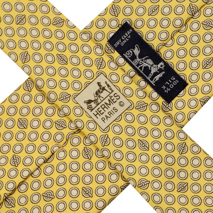 Hermes Men's Silk Tie Geometric Pattern 5250 | Necktie Cravate