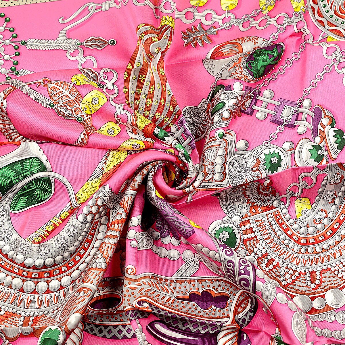 Hermes Scarf "Reine de Palmyre" by Annie Faivre 90cm Silk | Carre Foulard