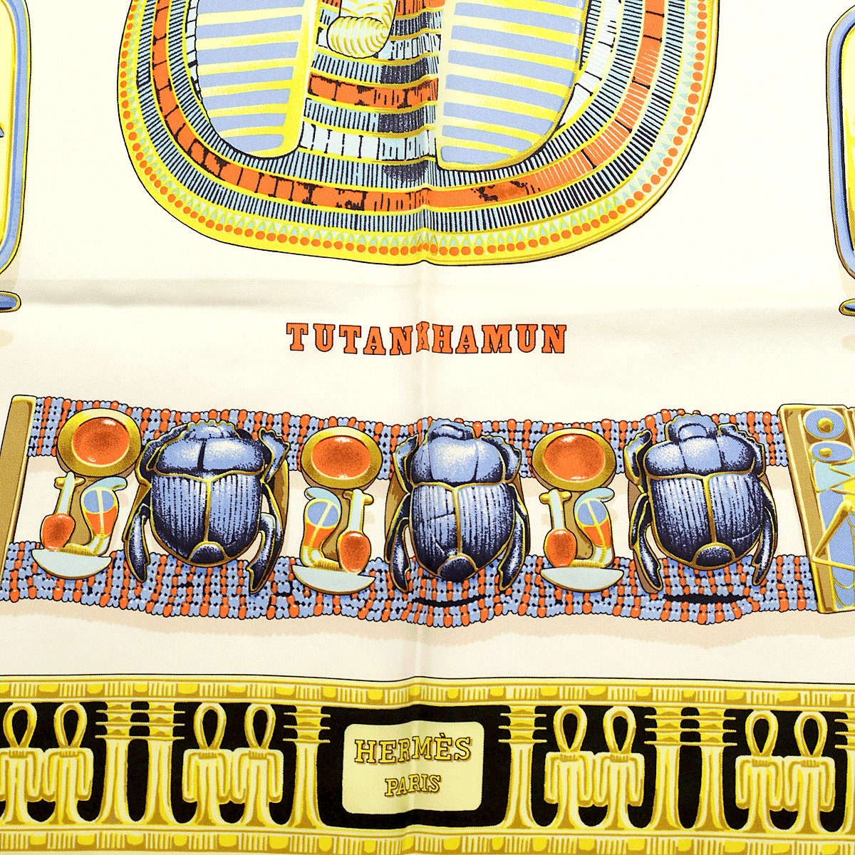 Hermes Scarf "Tutankhamun" by Vladimir Rybaltchenko 90cm Silk | Foulard Carre