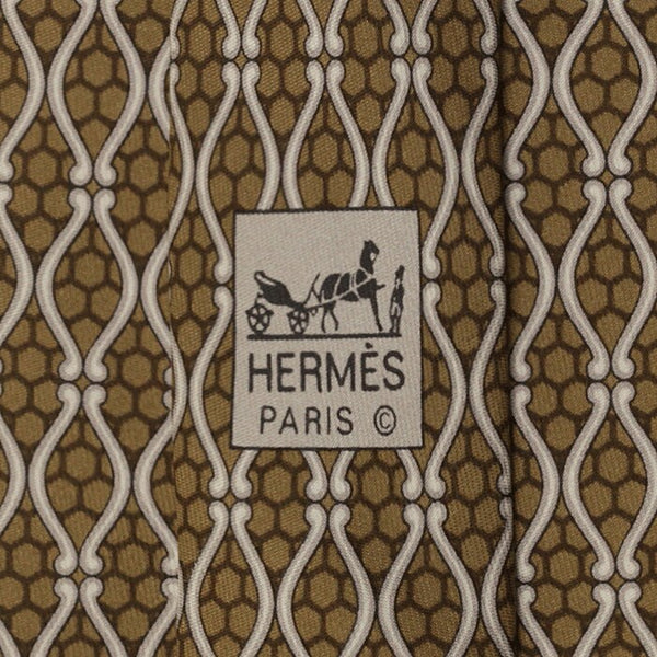 Hermes Men's Silk Tie Geometric Pattern 5012 | Necktie Cravate