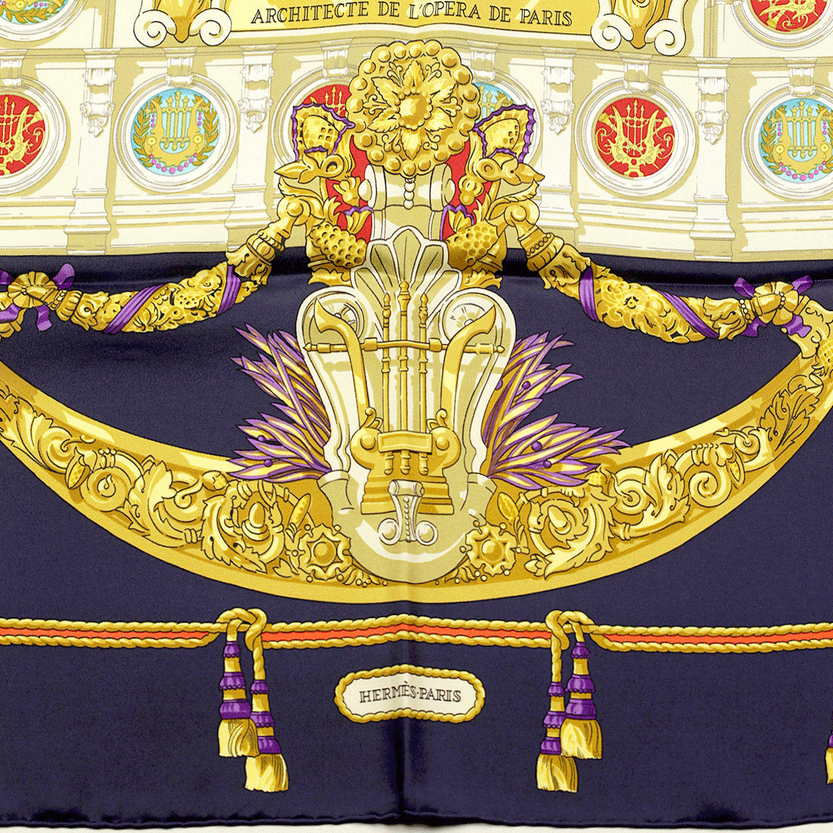 Hermes Scarf "Opera Palais Garnier" by Caty Latham Vintage 90cm Silk | Foulard Carre