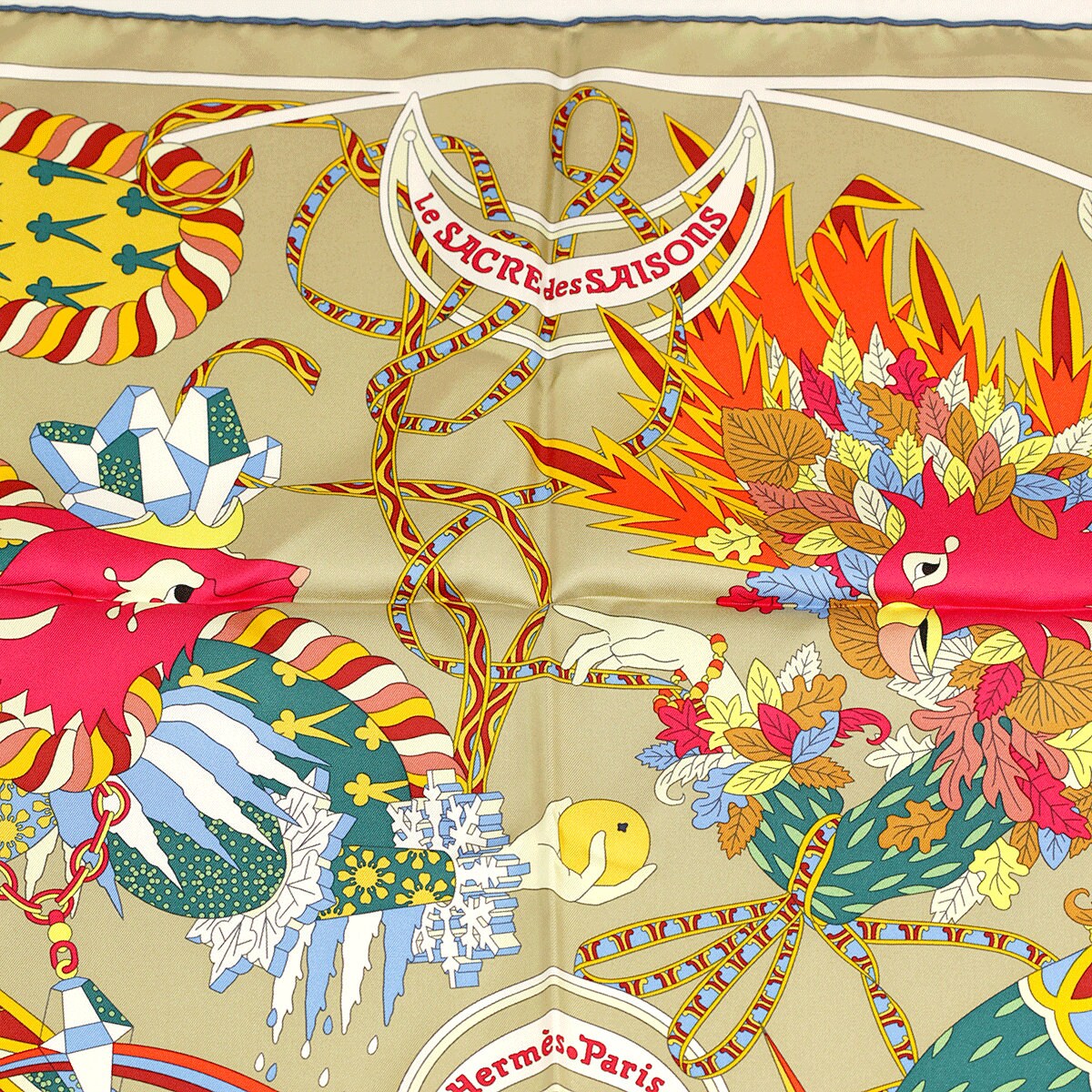 Hermes Scarf "Le Sacre des Saisons" by Pierre Marie 90cm Silk | Carre Foulard