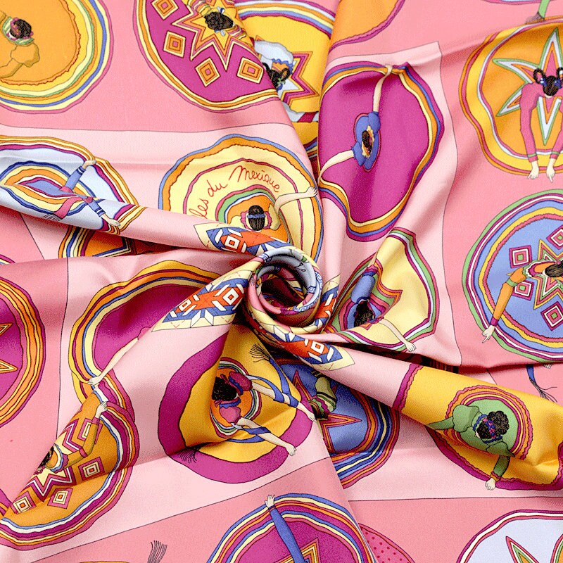 Hermes Scarf "Belles du Mexique" by Virginie Jamin 90cm Silk | Foulard Carre