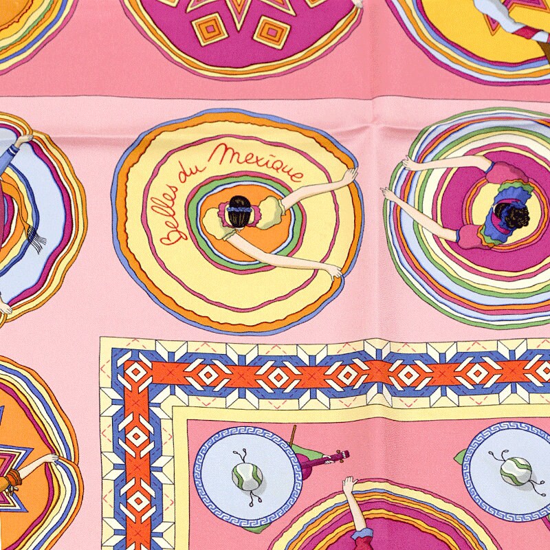 Hermes Scarf "Belles du Mexique" by Virginie Jamin 90cm Silk | Foulard Carre