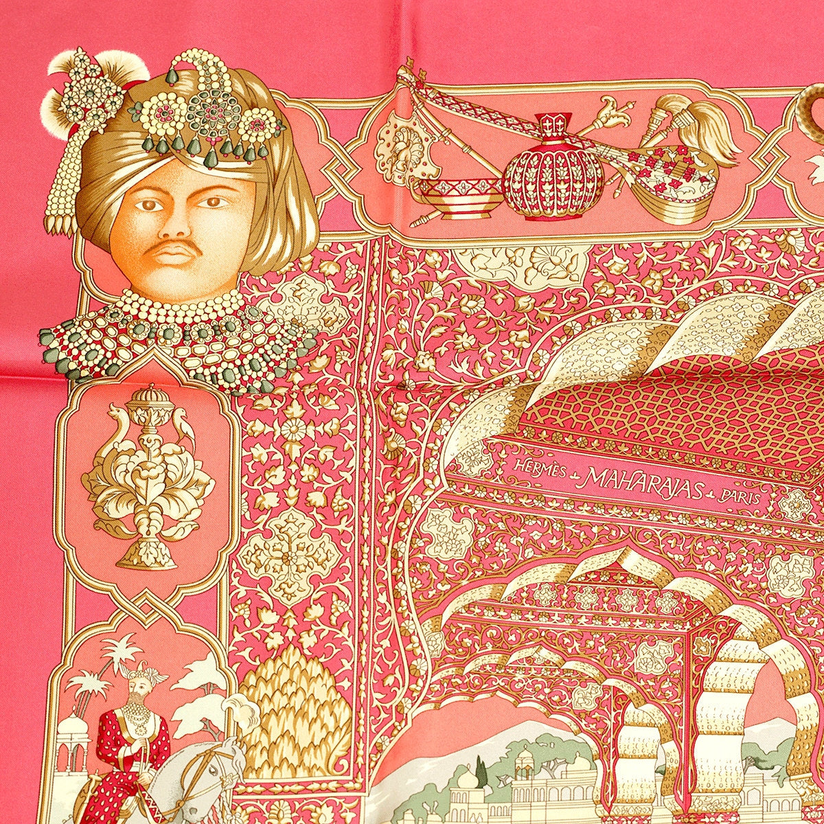 Hermes Scarf "Splendeur des Maharajas" by Catherine Baschet 90cm Silk | Foulard Carre