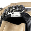 Chanel Boy Bag Two-Tone Lambskin Leather Quilted Medium